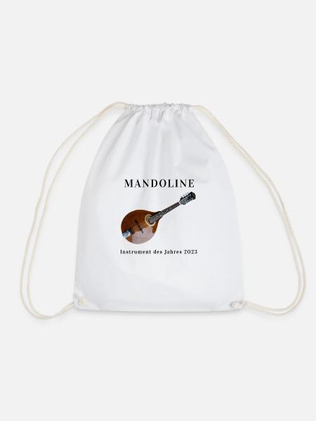Mandoline Instrument des Jahres Flachmandoline - Turnbeutel - Weiß