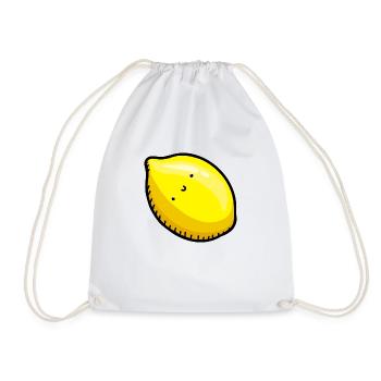 lemon - Drawstring Bag - white - Front