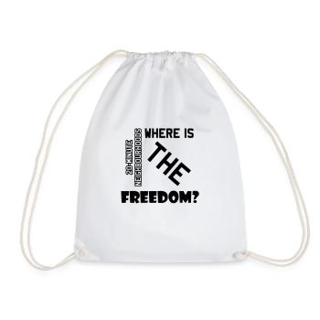 freedom - Drawstring Bag - white - Front