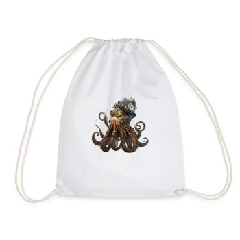 FOX0610 octopus1 - Turnbeutel - Weiß - Vorne