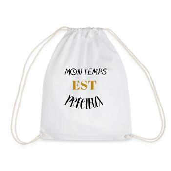 mon temps est precieux - Sac de sport léger - blanc - Devant