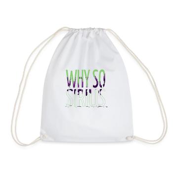 believe conspiracy weightless space travel - Drawstring Bag - white - Front
