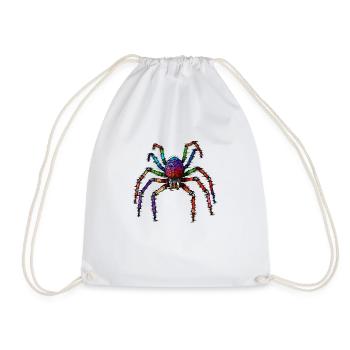 Une araignée comme des arthropodes aux couleurs vives - Sac de sport léger - blanc - Devant