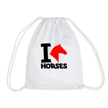 i love horses 2 2 - Turnbeutel - Weiß - Vorne