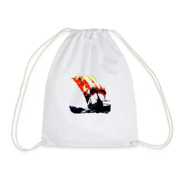 Voile viking - Sac de sport léger - blanc - Devant