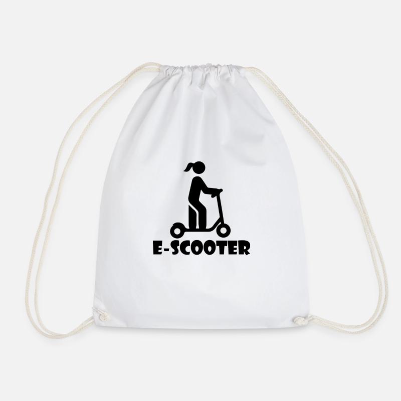 E-Scooter Roller Scooter - Turnbeutel - Weiß