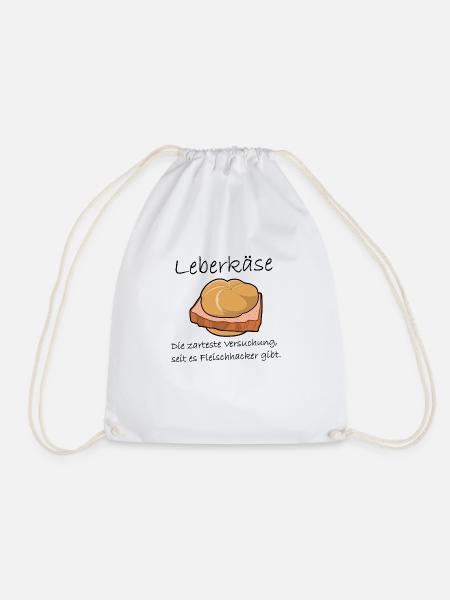 Leberkäse - eine zarte Versuchung - Fleischhacker - Turnbeutel - Weiß