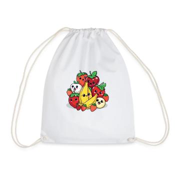 Les fruits kawaii n°2 - Sac de sport léger - blanc - Devant