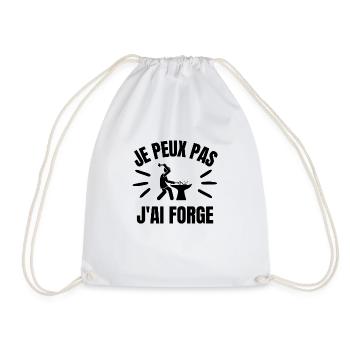 je peux pas j'ai forge - Sac de sport léger - blanc - Devant