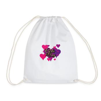 Modèle de paillettes de la Journée des filles - Sac de sport léger - blanc - Devant
