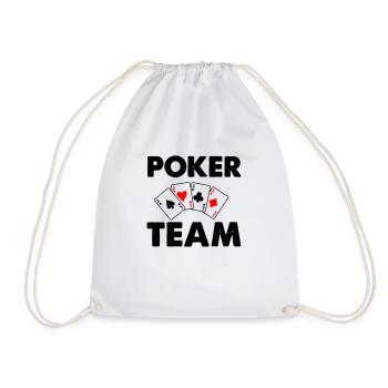 Poker Team - Drawstring Bag - white - Front