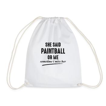 Paintball Airsoft - Drawstring Bag - white - Front