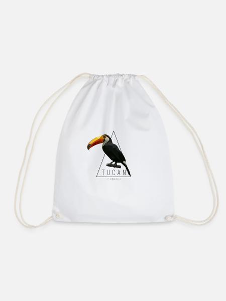 Tucan Low Poly by armadillo TShirt - Turnbeutel - Weiß