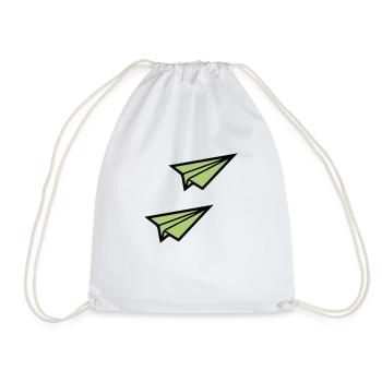 Avion en papier 2 - Sac de sport léger - blanc - Devant