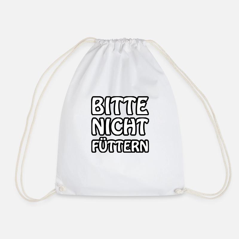 Bitte nicht füttern - Turnbeutel - Weiß