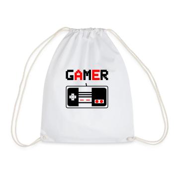gamer 01 - Turnbeutel - Weiß - Vorne