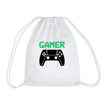 gamer controller - Turnbeutel - Weiß - Vorne