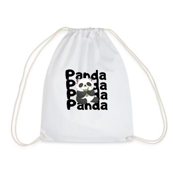 Das Panda Shirt / Geschenk / Weihnachten - Turnbeutel - Weiß - Vorne