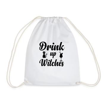 Halloween - Drink Up Witches - Drawstring Bag - white - Front