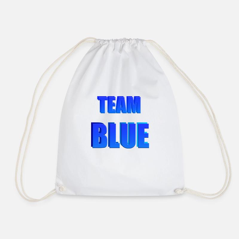 Team Blue - Drawstring Bag - white