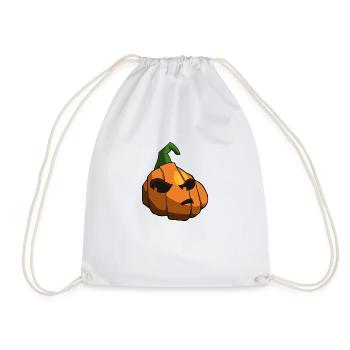 Pumpkin Head Grim - Drawstring Bag - white - Front