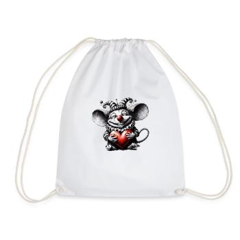 Coeur de souris - Sac de sport léger - blanc - Devant