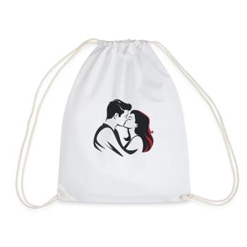Passionate Pair - Drawstring Bag - white - Front