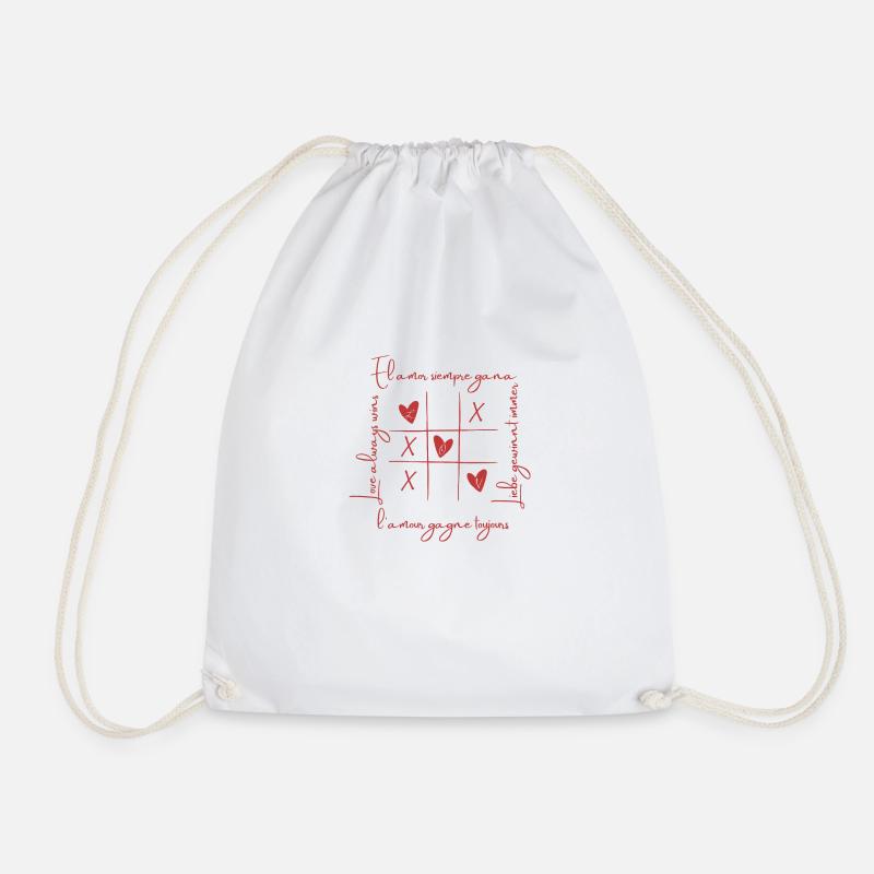 Saint Valentin love - Drawstring Bag - white