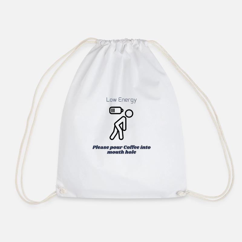 Please give me Coffee - Drawstring Bag - white