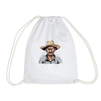 Angry Peasant No. 1 - Drawstring Bag - white - Front