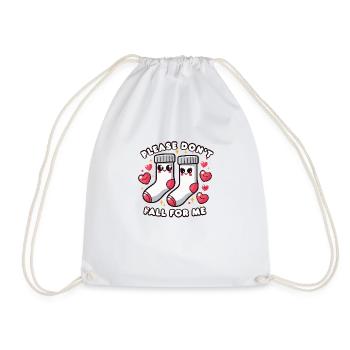 Please Don't Fall For Me Medical Nurse Valentines - Drawstring Bag - white - Front