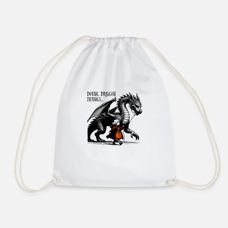 Doing Dragon Things - Turnbeutel - Weiß