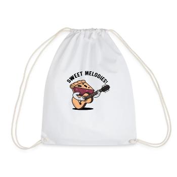Tarte jouant de l’Art de la guitare - mélodies douces ! Concevoir - Sac de sport léger - blanc - Devant