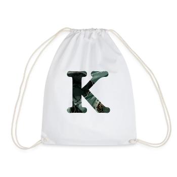 Lettre k marbré vert - Sac de sport léger - blanc - Devant
