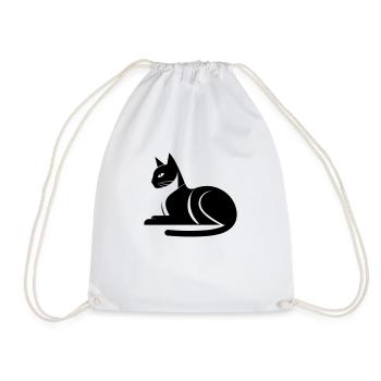 Chat - Sac de sport léger - blanc - Devant