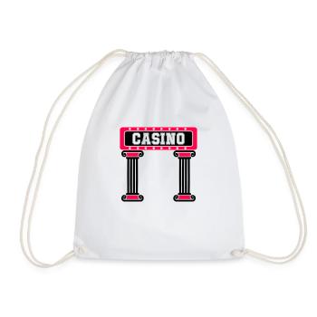 Casino Vegas Pillar - Drawstring Bag - white - Front