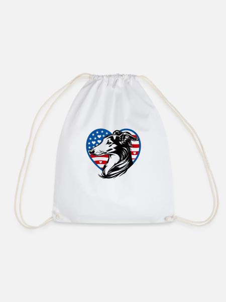 Silken Windsprite USA Herz - Turnbeutel - Weiß
