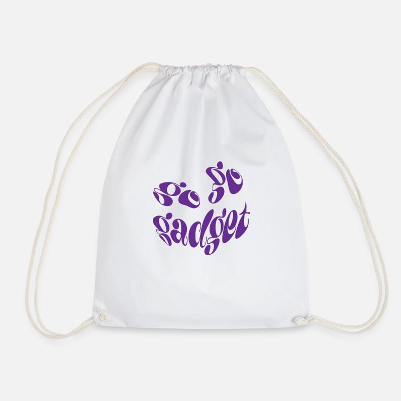 Go Go Gadget - Drawstring Bag - white