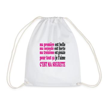 Ma SOEURETTE est belle - Sac de sport léger - blanc - Devant