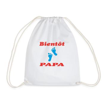 BIENTOT PAPA - Sac de sport léger - blanc - Devant