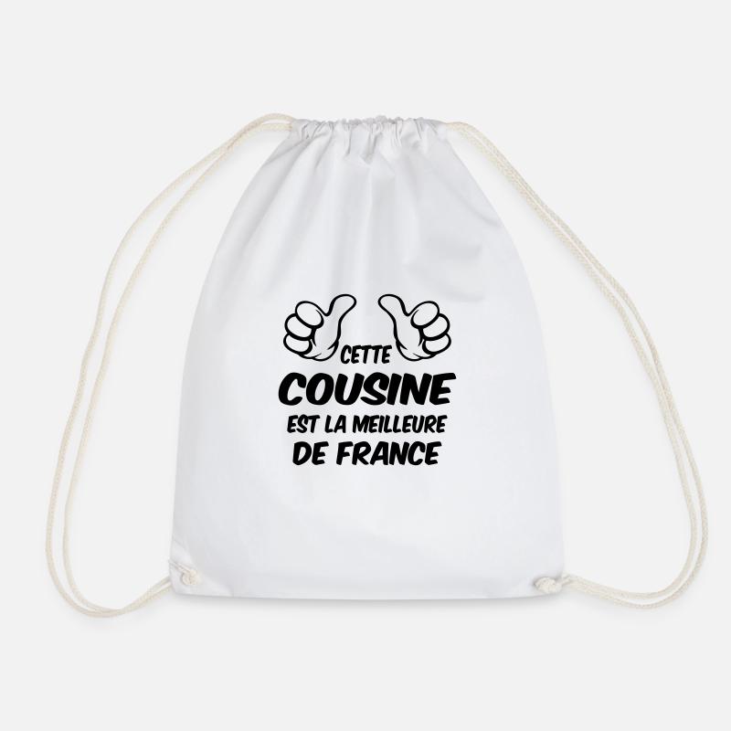 BEST COUSIN - Drawstring Bag - white