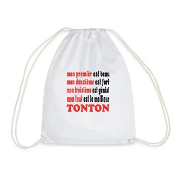 TONTON T-shirt - Turnbeutel - Weiß - Vorne
