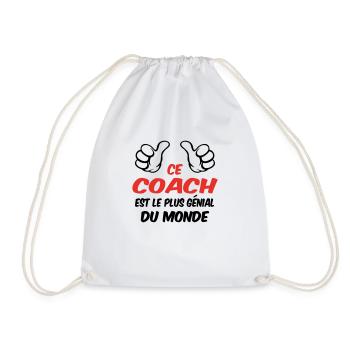 BEST COACH - Drawstring Bag - white - Front