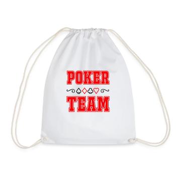 poker team - Turnbeutel - Weiß - Vorne