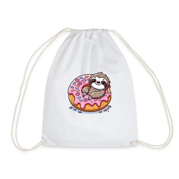 Paresseuse avec Donus, paresseux d’amour - Sac de sport léger - blanc - Devant
