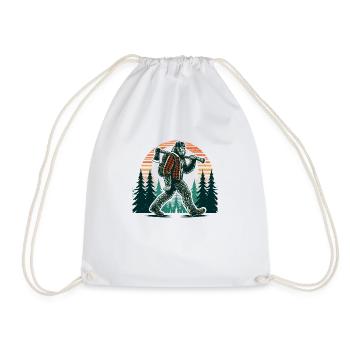 Lumberjack Forester Bigfoot - Drawstring Bag - white - Front
