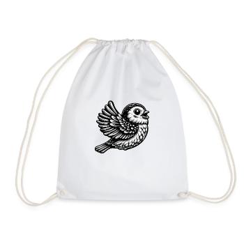Majestic Freedom Sparrow - Drawstring Bag - white - Front