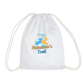 Fishermen's Trail Portugal Algarve Hiking - Drawstring Bag - white - Front