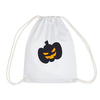 Halloween Pumpkin Head - Drawstring Bag - white - Front