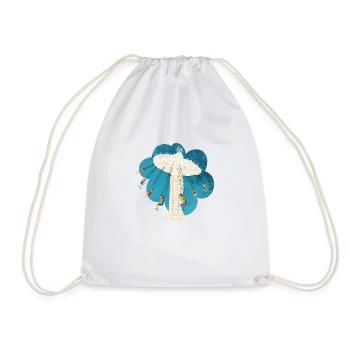 Chain Carousel Vintage Retro Nostalgia - Drawstring Bag - white - Front